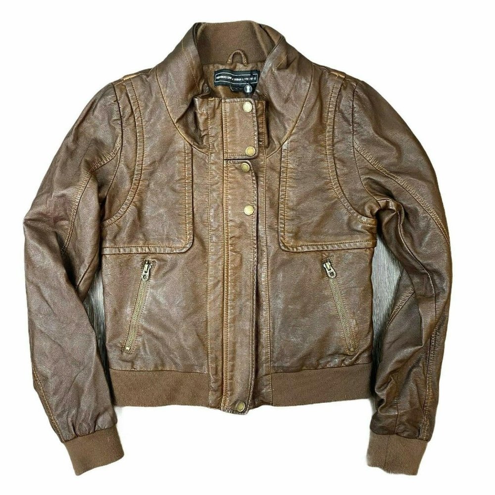 Urban Outfitters Brown Varsity Bomber Jacket